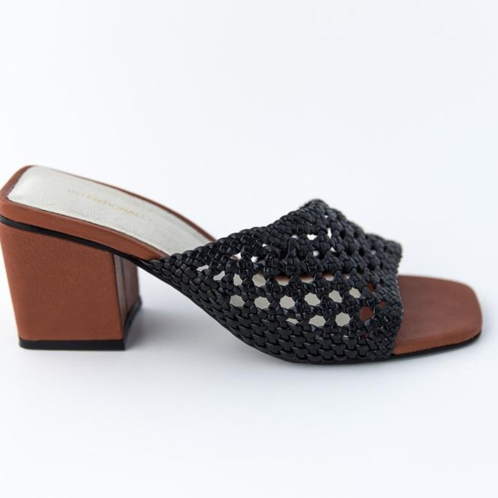 Intentionally Blank 'Roll' Woven Heeled Sandal